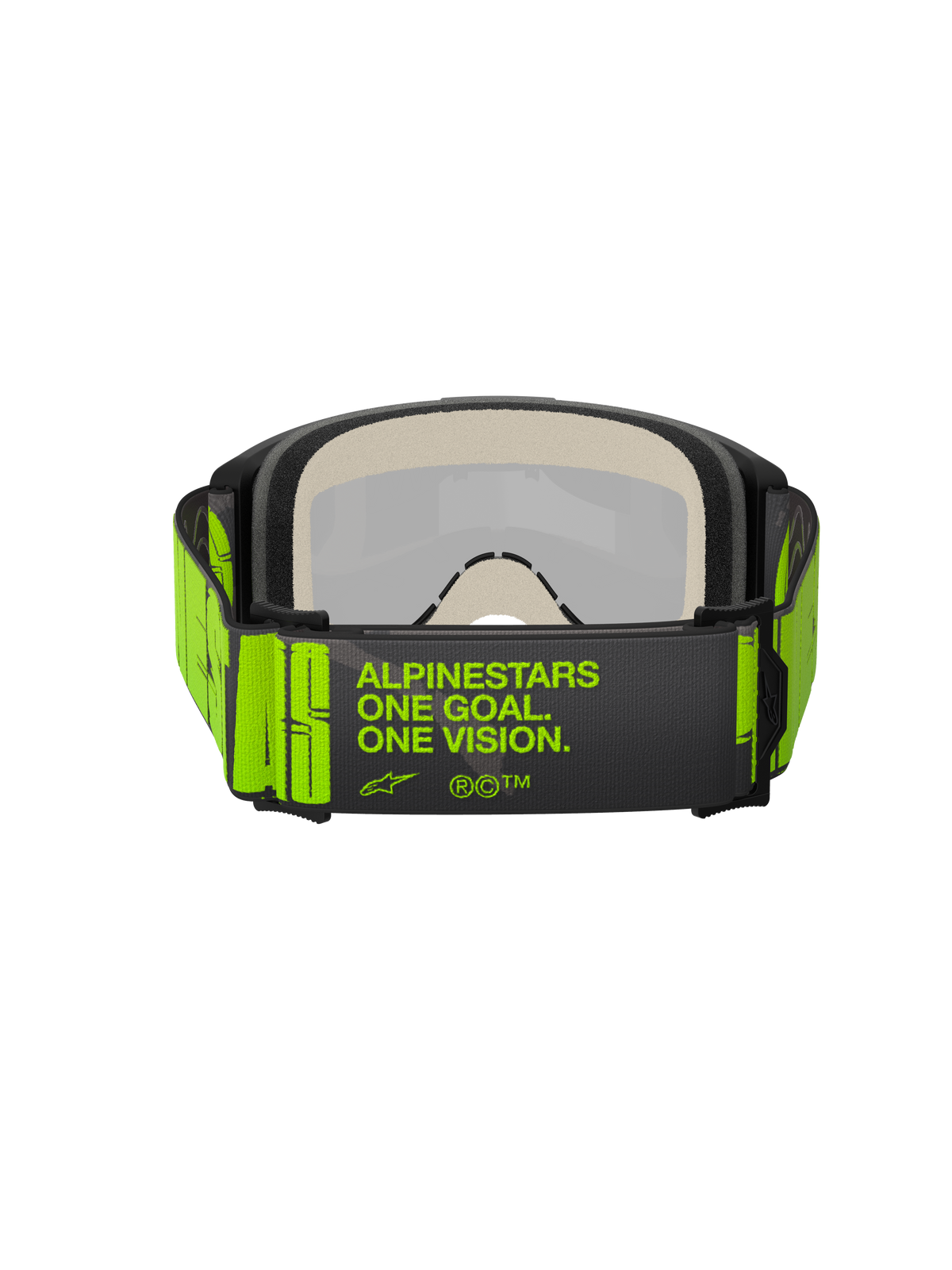 Alpinestars Vision 5 Hollow Crossbril Grijs, fluogeel en zilver, productfoto 4