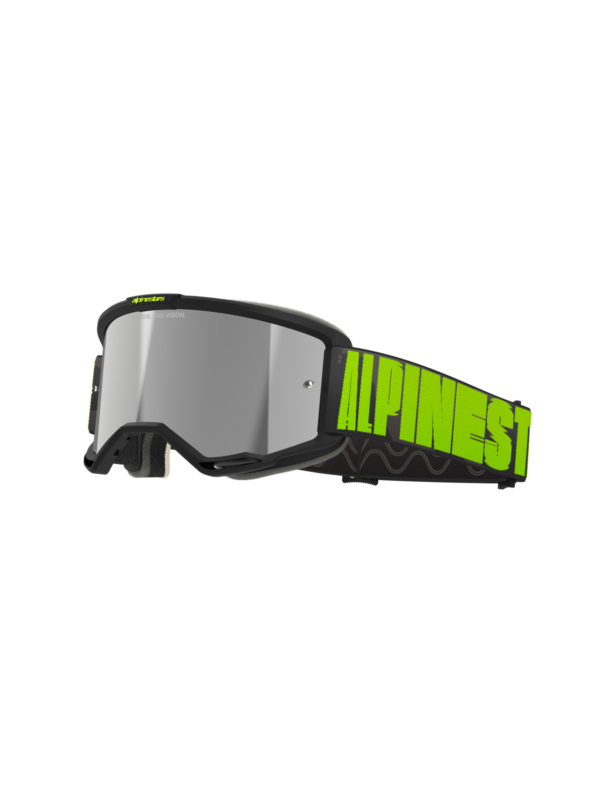 Alpinestars Vision 5 Hollow Crossbril Grijs, fluogeel en zilver, productfoto 1