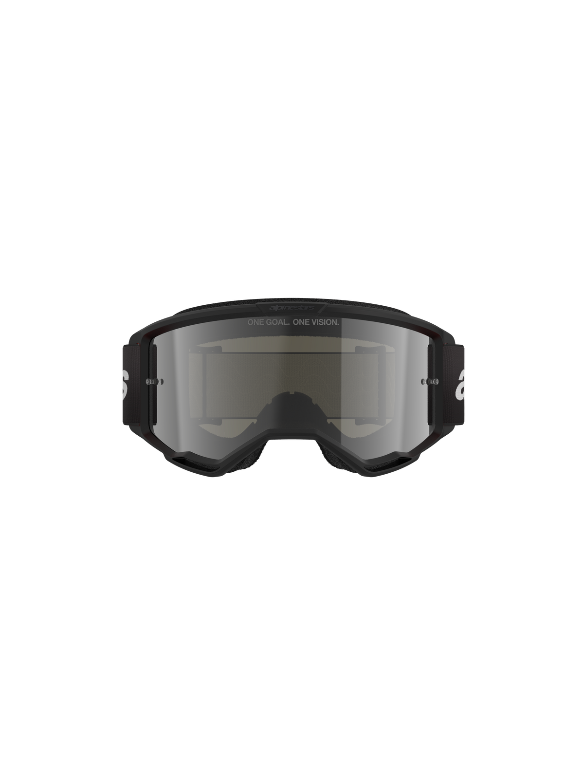 Alpinestars Vision 3 Wordmark Crossbril Zwart en zilver, productfoto 2