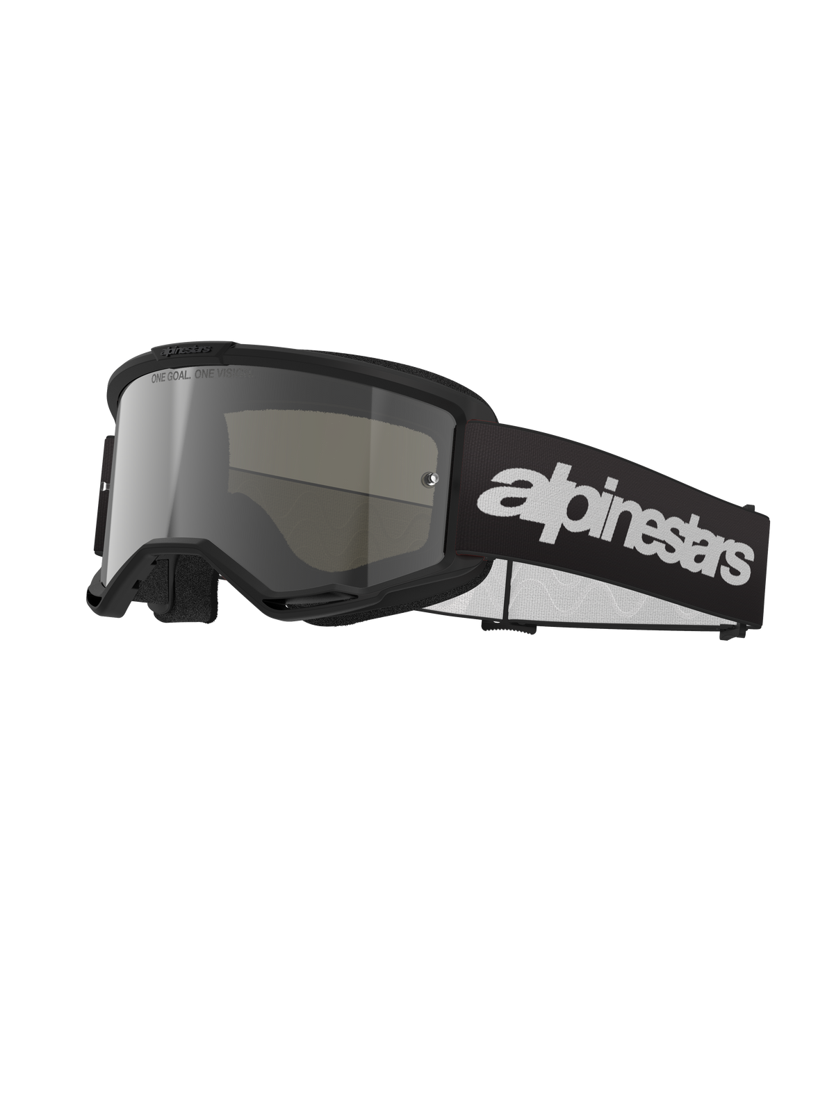 Alpinestars Vision 3 Wordmark Crossbril Zwart en zilver, productfoto 1