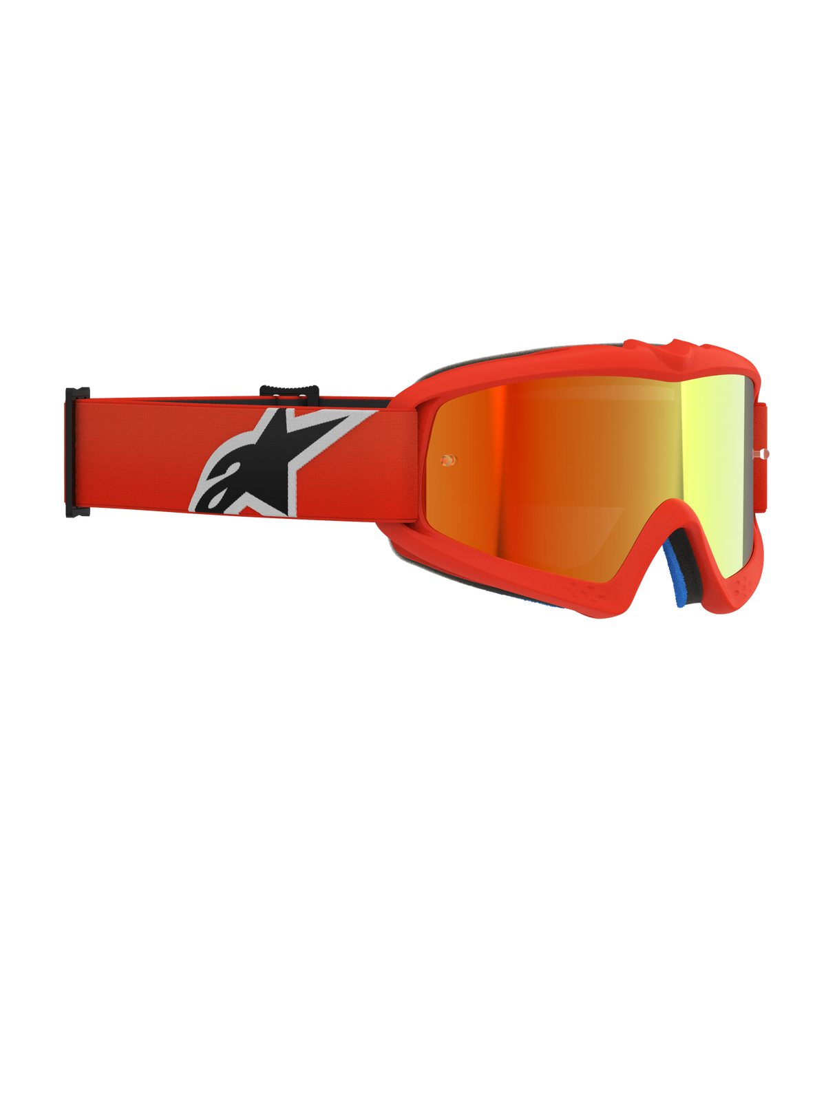 Alpinestars Vision Youth Corp Crossbril Junior Oranje met rode spiegellens, productfoto 3
