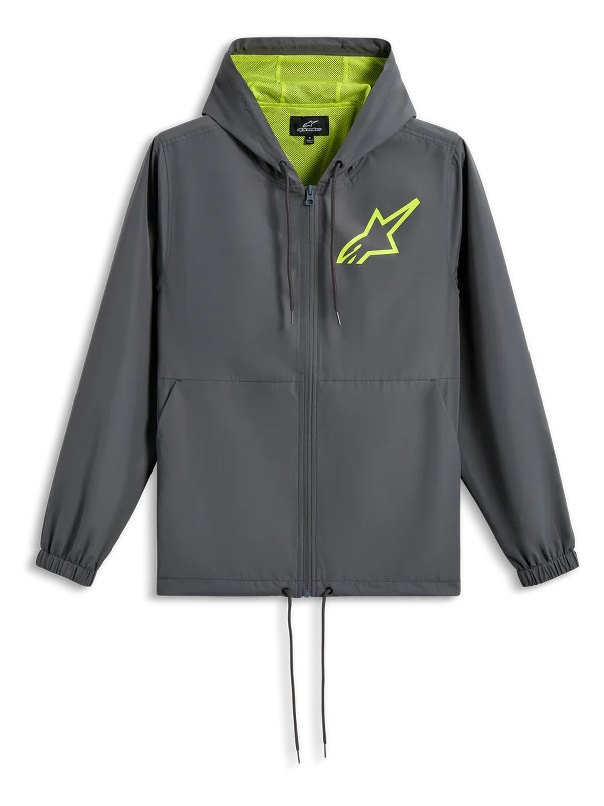 Alpinestars Speeder Chromium Windbreaker Motorjas Grijs en fluogeel, productfoto 1