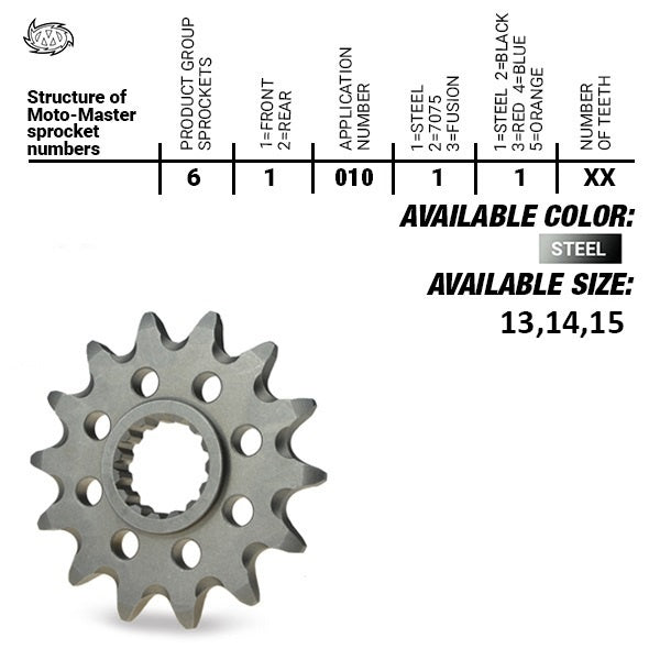 voortandwiel Yamaha Fantic Kawasaki 6101011