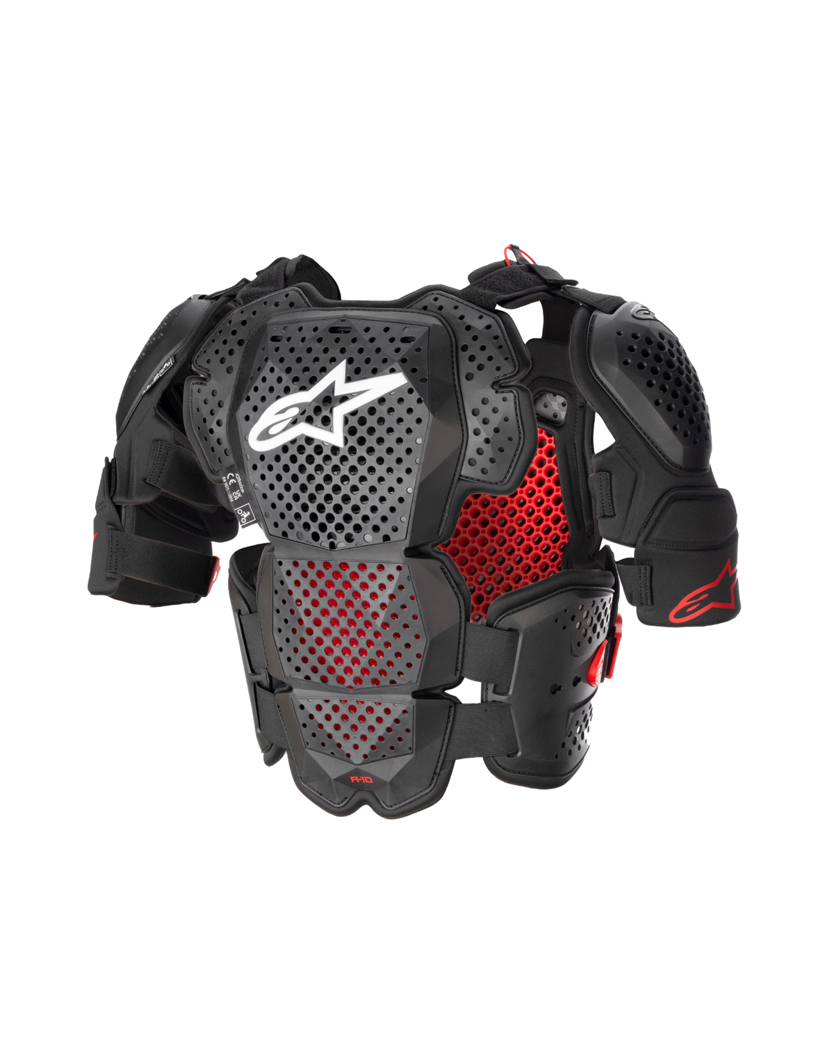 Alpinestars A-10 v2 Full Chest Bodyprotector Zwart en grijs, achteraanzicht