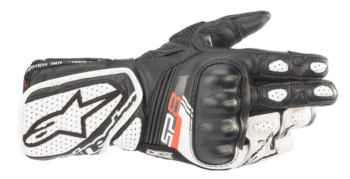 Alpinestars SP-8 v3 Motorhandschoenen Dames Zwart en wit, productfoto 3