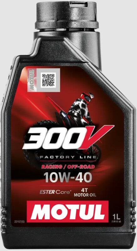 MOTUL 300V Factory Line Off-Road Racing Motorolie - 10W40 JASO MA2 – 4 L