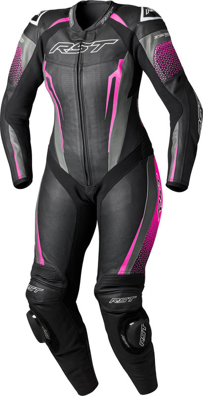RST Tractech Evo D3O Leren motorpak - Zwart/Roze