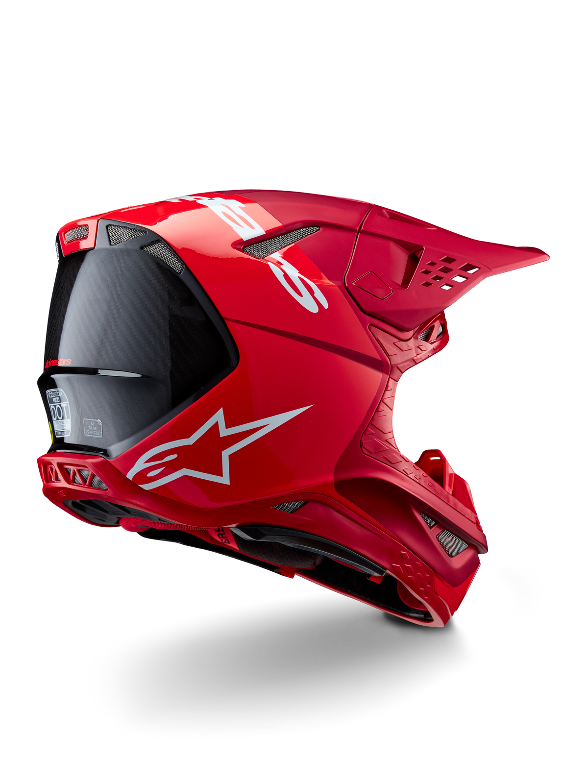 Alpinestars S-M10 Flood Crosshelm Fluorood, achteraanzicht