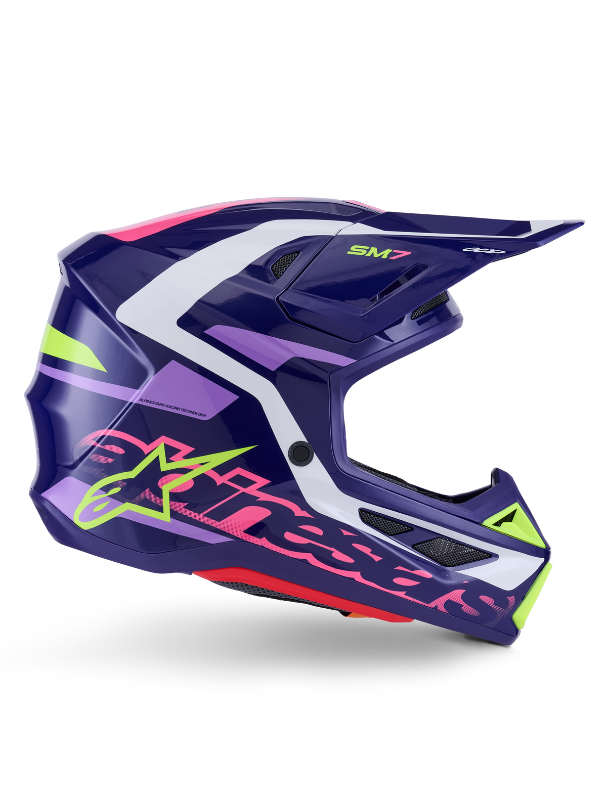 Alpinestars S-M7 Deed Crosshelm Paars en roze, productfoto 1