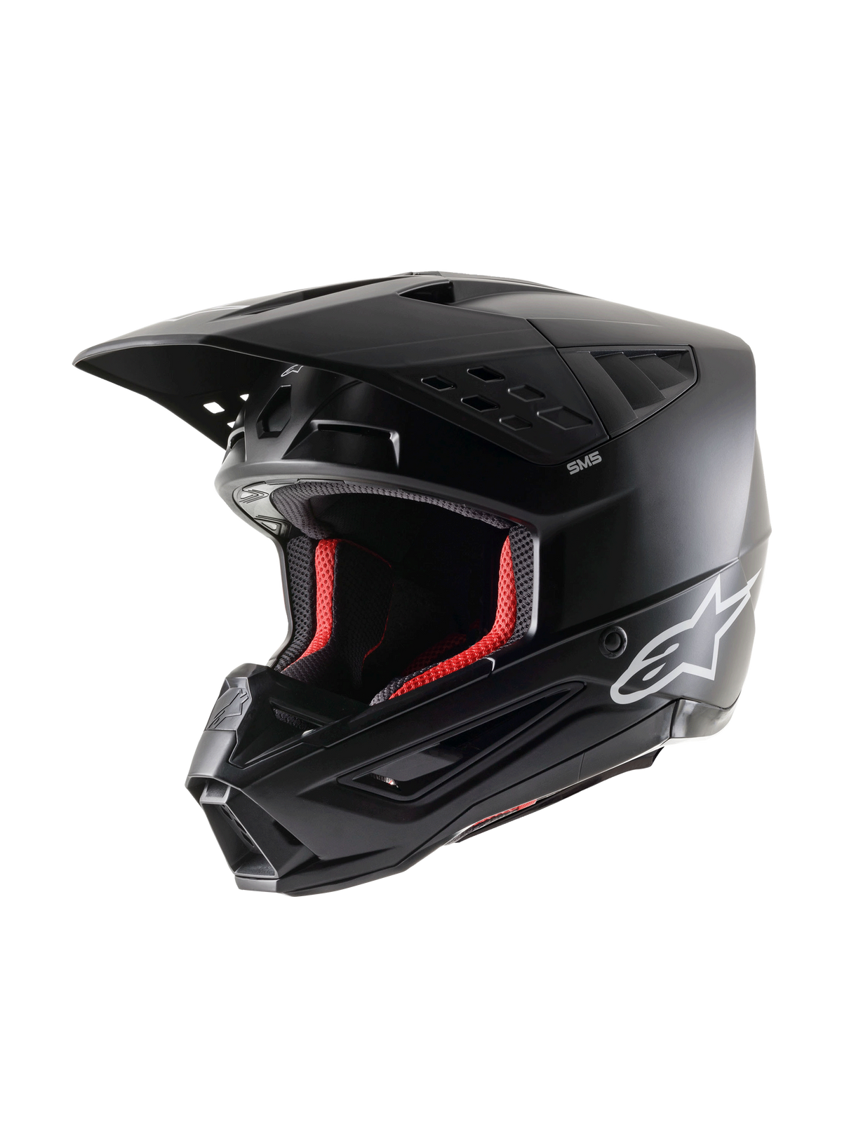 Alpinestars S-M5 Crosshelm Zwart, vooraanzicht