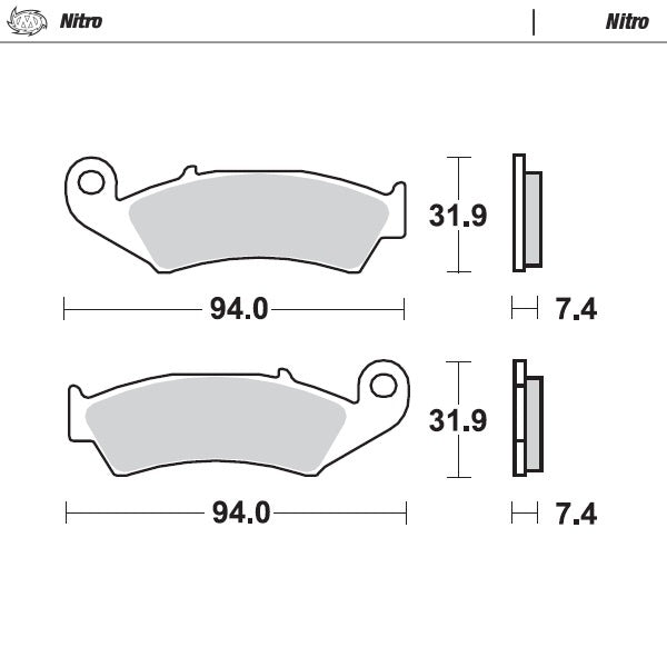 remblokken voor Honda CR250 CR500 Nitro