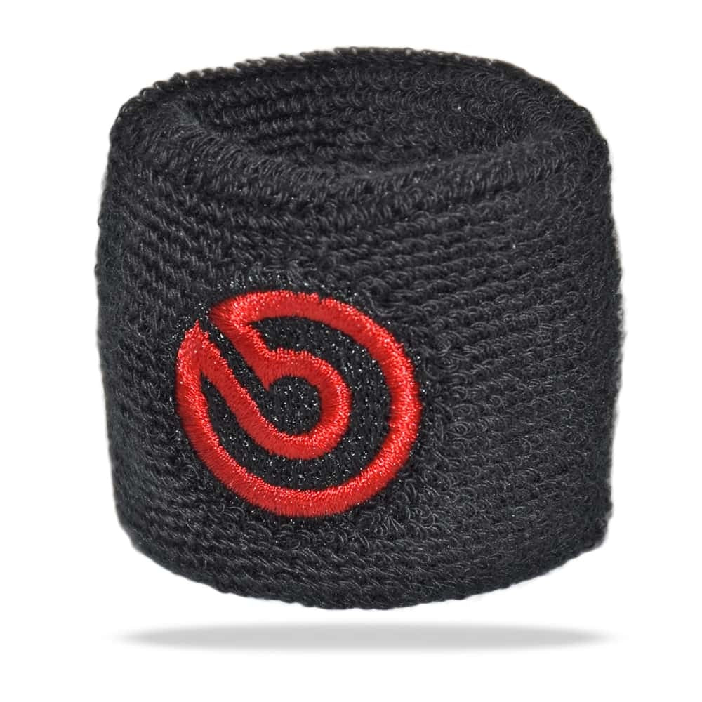SMALL TERRY CUFF, BLACK WITH BREMBO LOGO