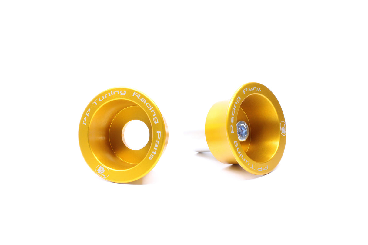 PP Tuning Axle Sliders 3330 + 3331 / Asbeschermers Honda CBR 600RR (2024-2025) – Voor – Goud