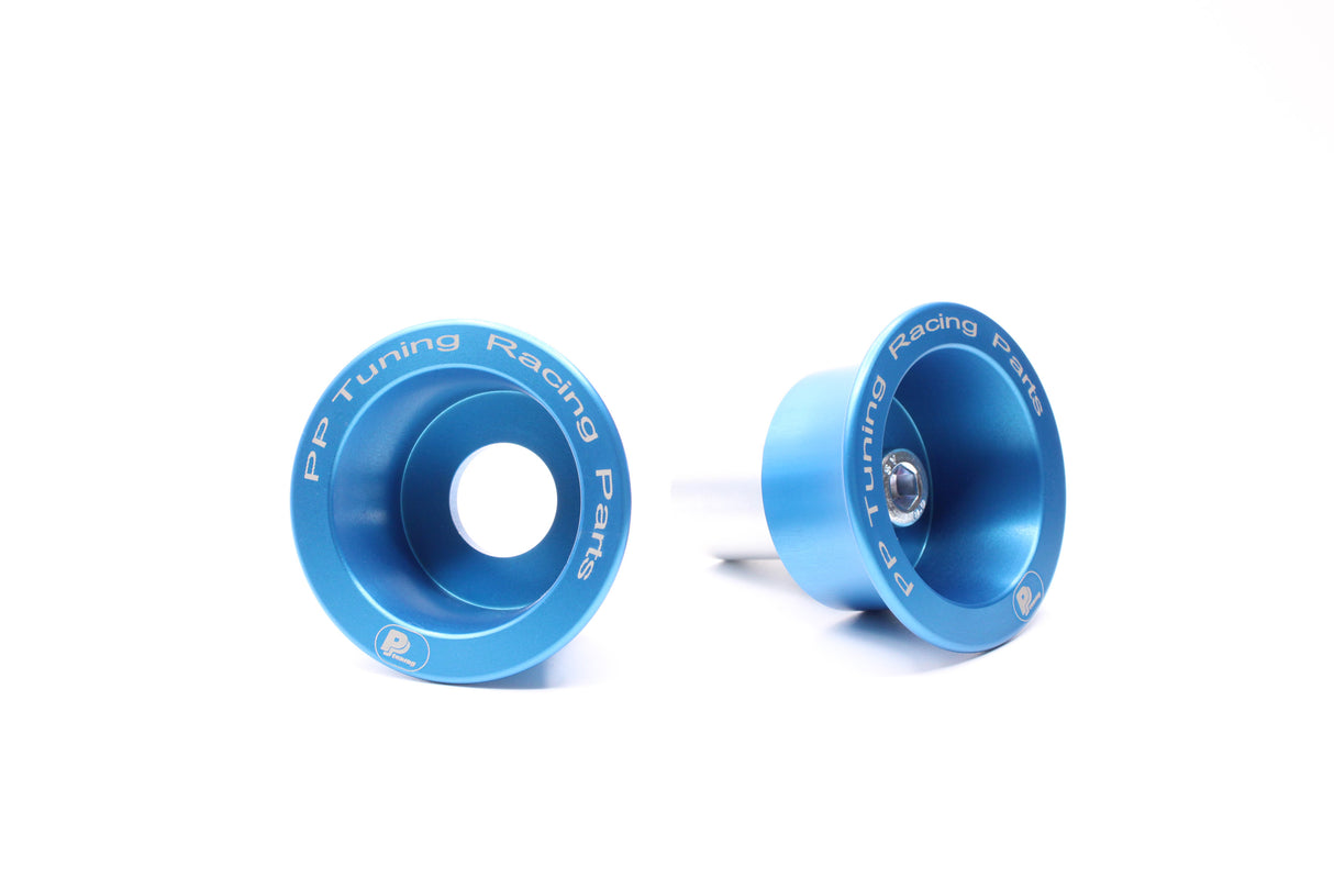 PP Tuning Axle Sliders 3330 + 3331 / Asbeschermers Honda CBR 600RR (2024-2025) – Voor – Blauw