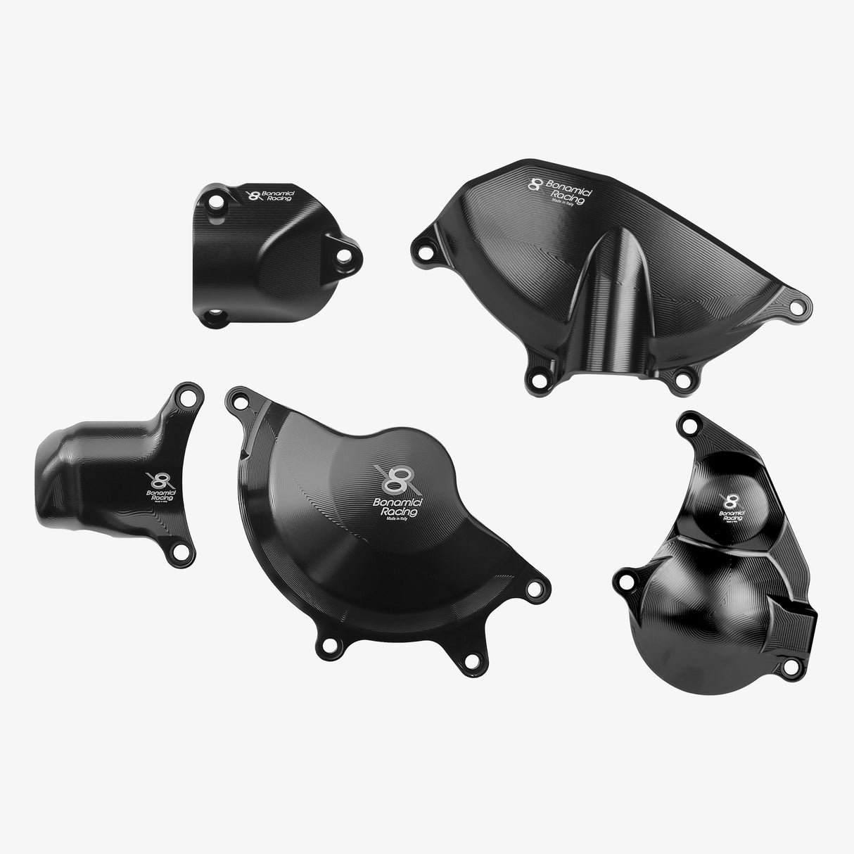 Aluminum engine protection full kit “racing” (5pcs.) BMW S 1000 RR - M 1000 RR 19>