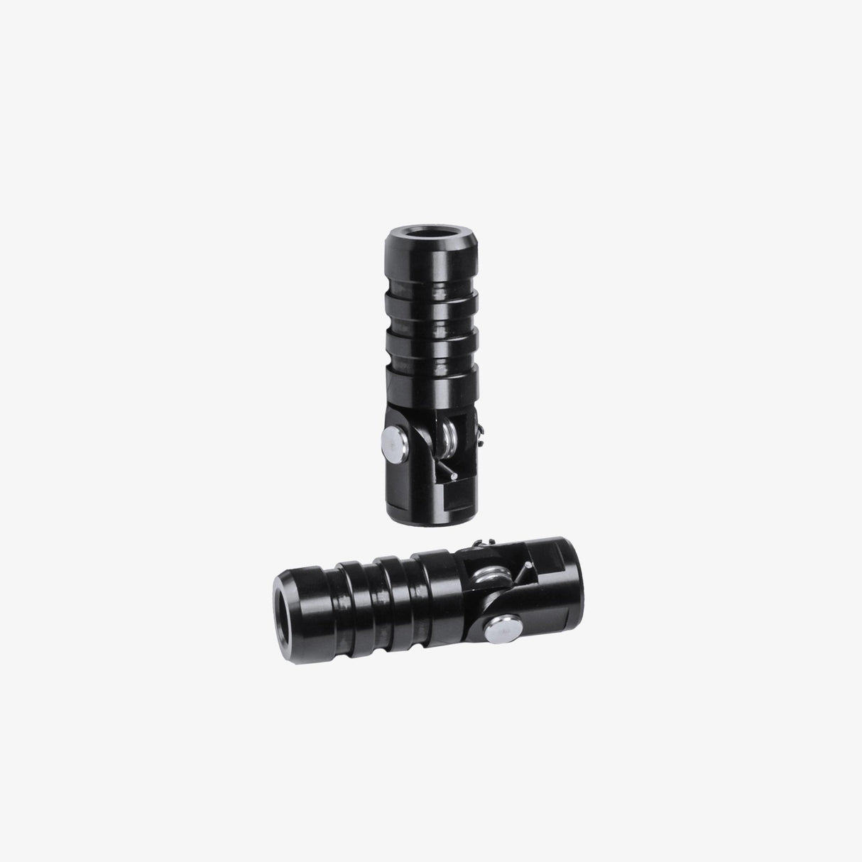 Aluminum pair of striped fold up front pegs