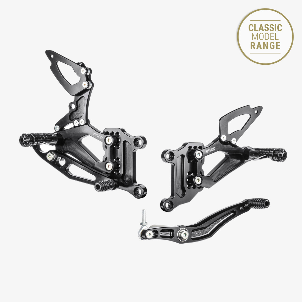 Aluminum rearsets Yamaha YZF R1 (reverse shifting) 04-06