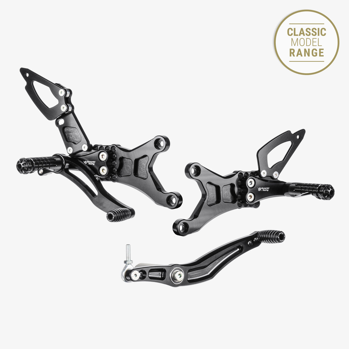 Aluminum rearsets Yamaha YZF R1 (reverse shifting) 07-08
