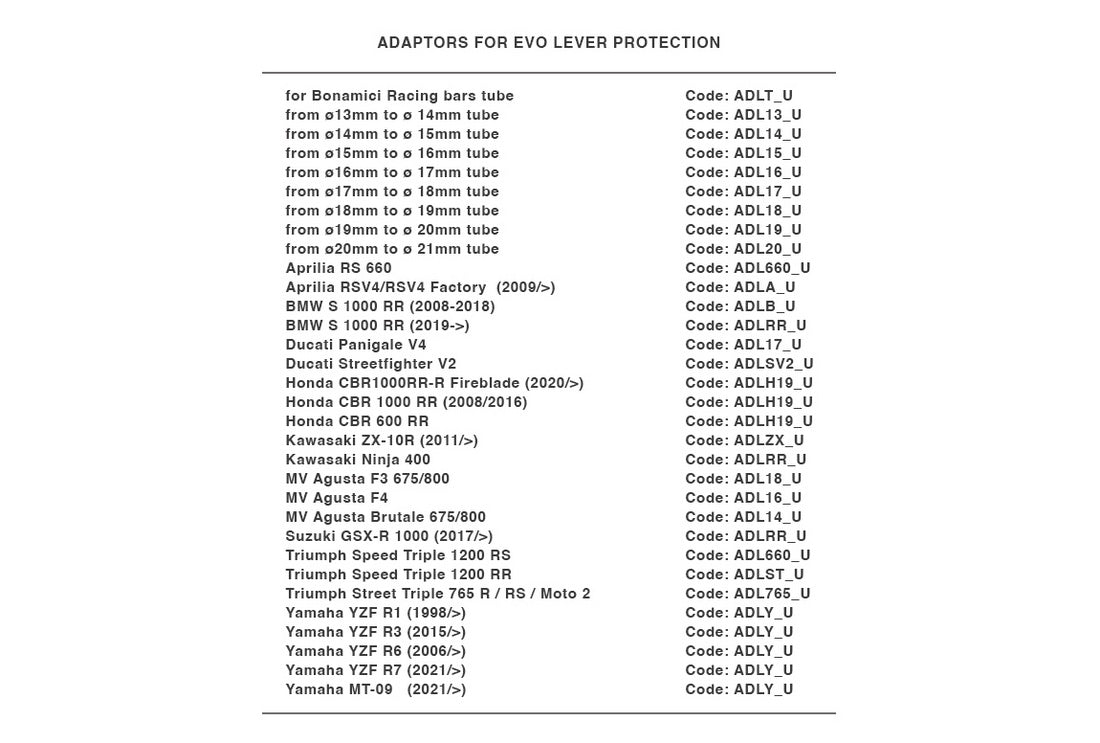 hevel EVO protector adapters
