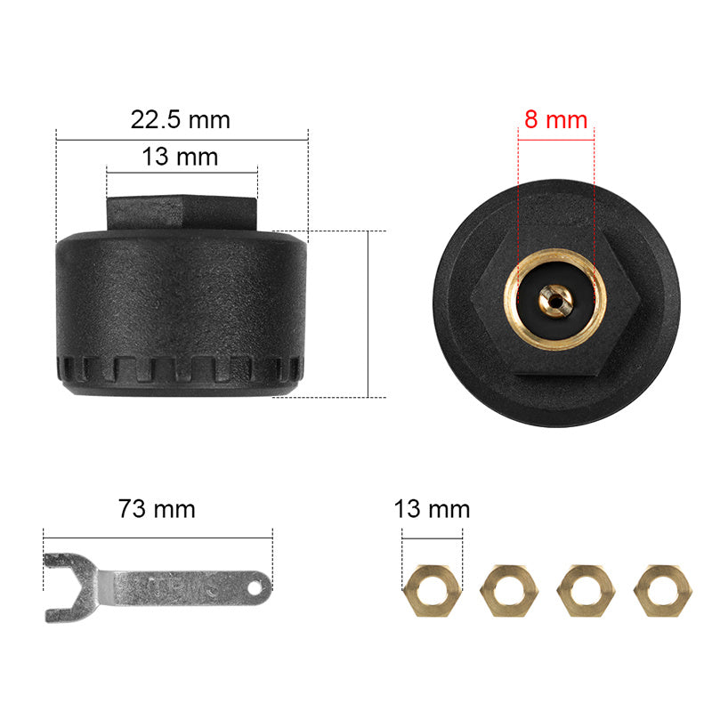 Bluetooth 5.0 Externe TPMS Mobiele Telefoon App Display Motor Bandenspanning Sensoren