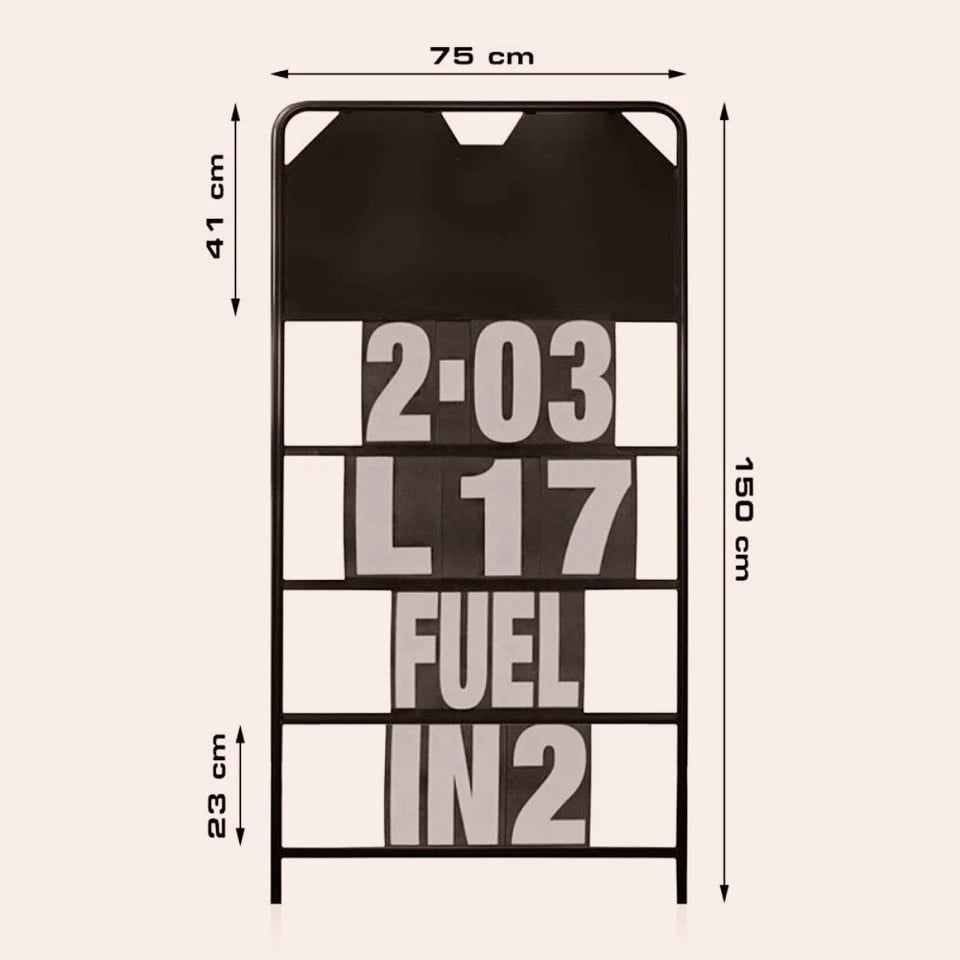 Pitbord GP Zwart met 36 nummers set
