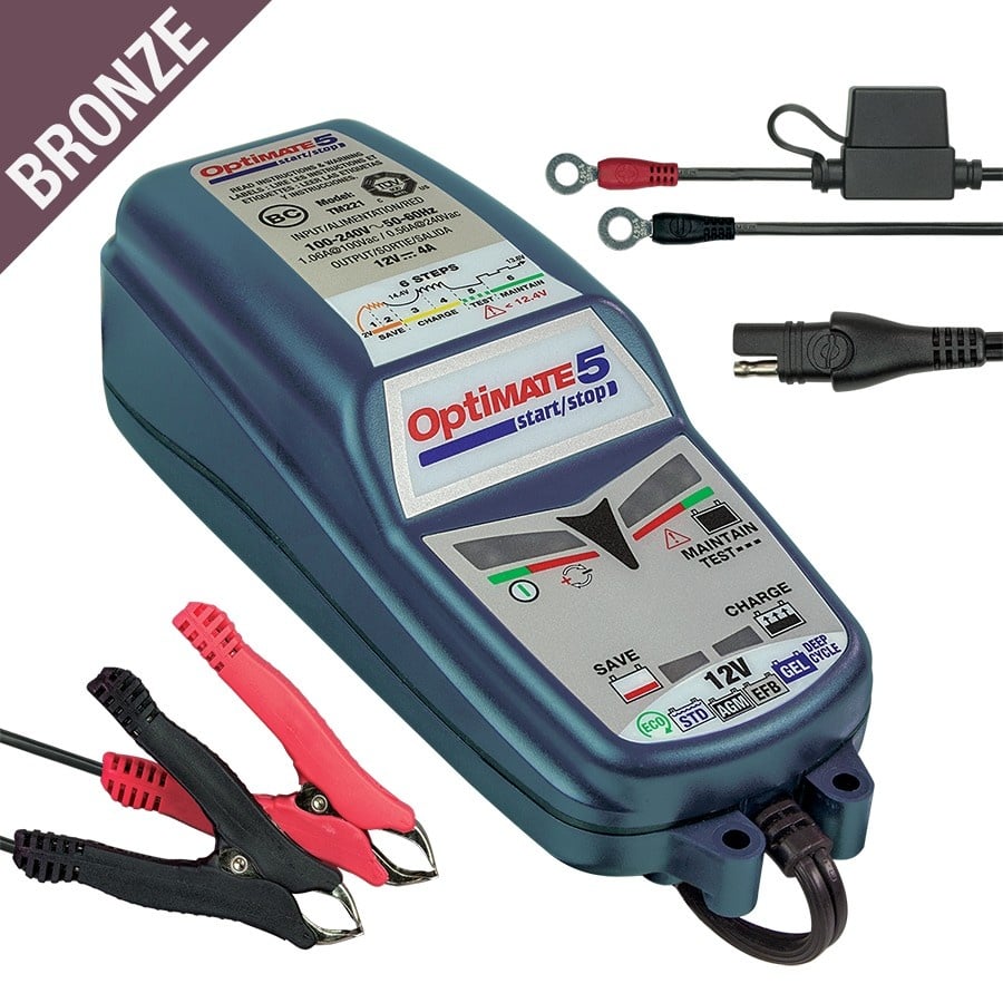 Tecmate 5 Start/Stop 12V 4A Acculader