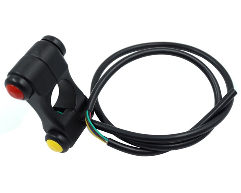 Aluminium 3 Knops Handlebar Switch Stuurschakelaar Zwart