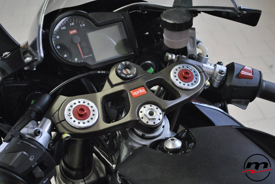 Aprilia RS125 93-13 FORK CAPS - RED