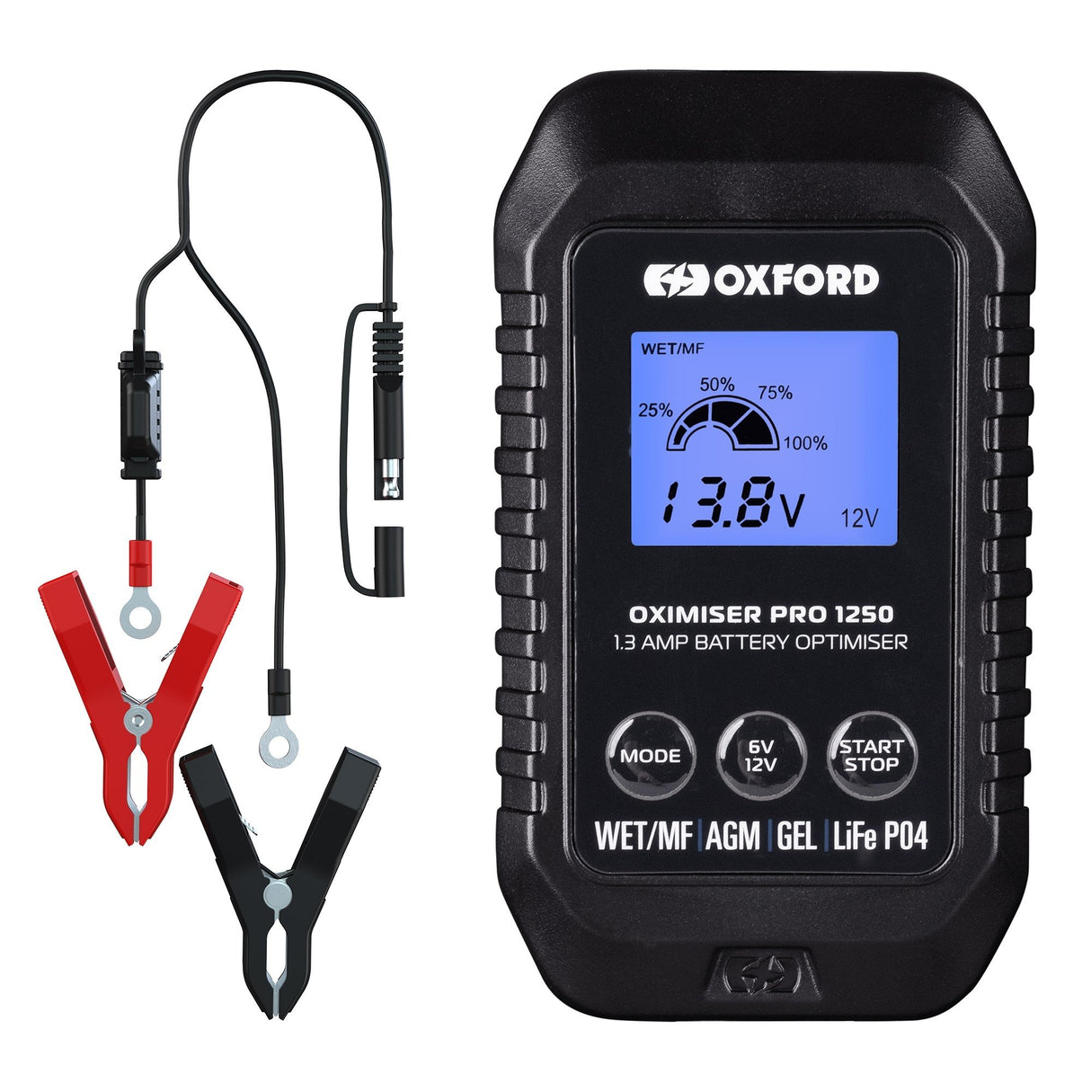 Oximiser Pro 1250 1.3A 6/12V Acculader