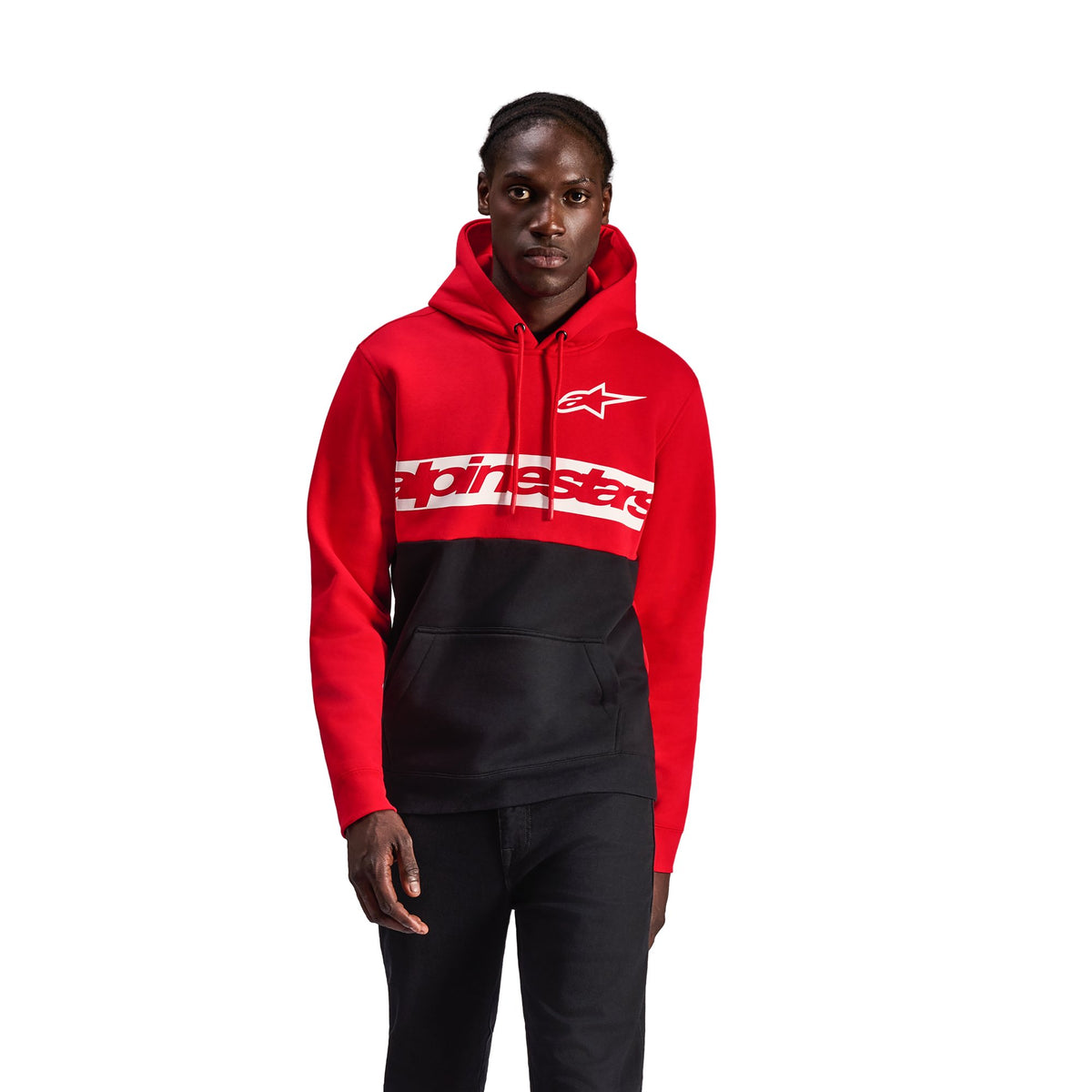 Alpinestars Parallel Hoodie Zwart en rood, productfoto 1