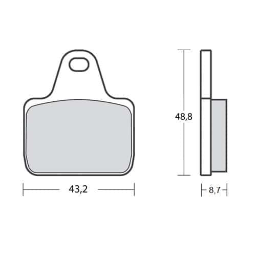 Single Remblokken for caliper XA5P4xx