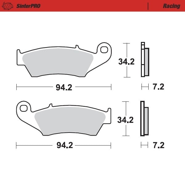 remblokken vooraan Beta Honda Kawasaki Suzuki GasGas Yamaha