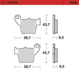 remblokken achteraan Honda CR CRF