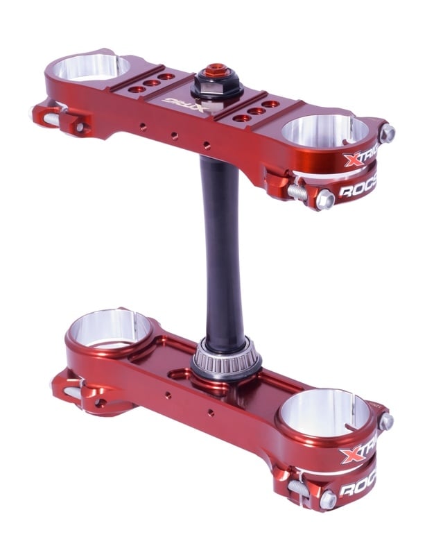 ROCS Pro Supermotard Kroonplaat Rood Offset Ø14-16mm KTM SMR450 Husqvarna FS450