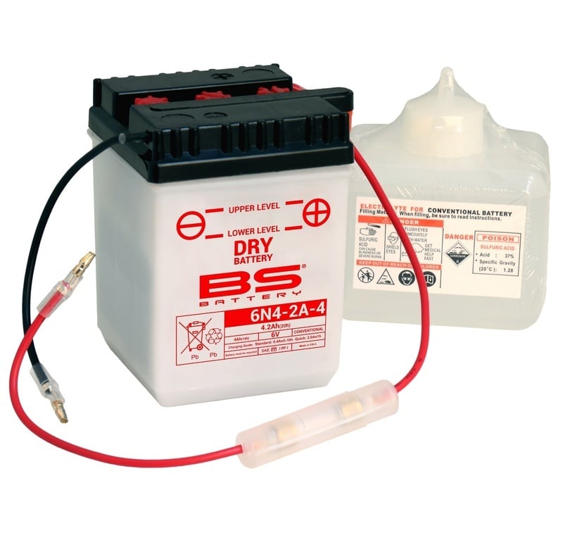 Accu Conventioneel met zuurpakket - 6N4-2A-4 (6V)