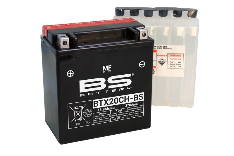 Accu Onderhoudsvrij met zuurpakket - BTX20CH-BS