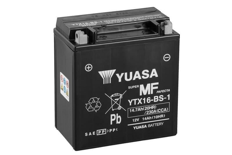 Accu Onderhoudsvrij met zuurpakket - YTX16-BS-1