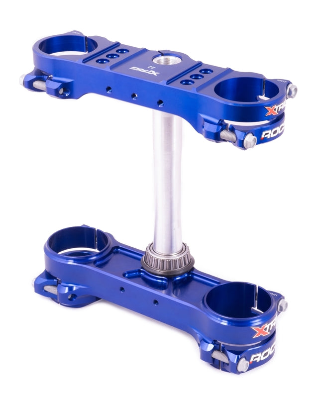 Xtrig ROCS Tech kroonplaat KTM / Husqvarna / GASGAS offset 22 mm blauw
