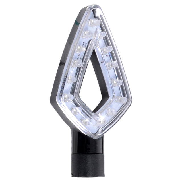 Oxford Signal 3 LED Indicator Body Black / Lens Clear (Pair), Front & Rear