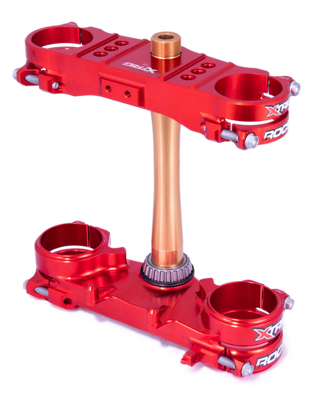 Xtrig ROCS Tech kroonplaat Honda CRF250R / CRF450R offset 22 mm rood