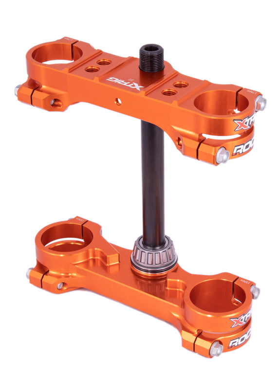 Xtrig ROCS Tech kroonplaat Offset 22 mm - Orange KTM SX50
