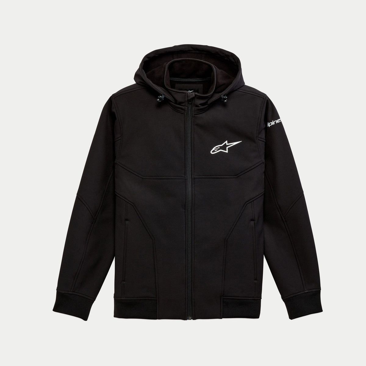 Alpinestars Primary Motorjas Zwart, vooraanzicht