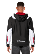 Alpinestars Session v3 Fleece Hoodie Zwart, wit en rood, productfoto 4