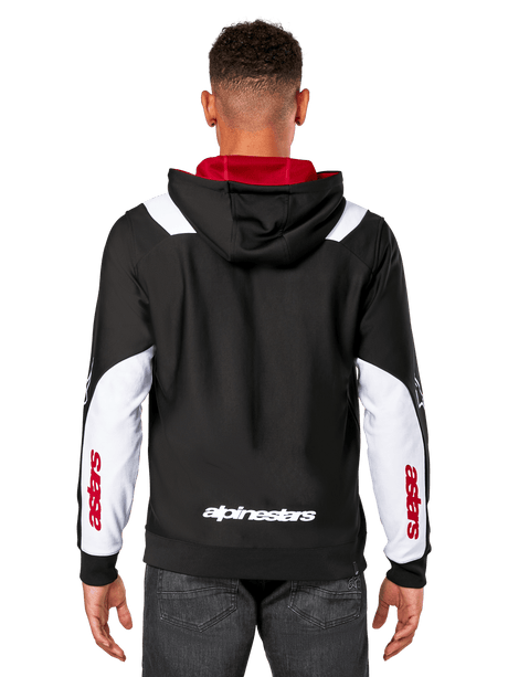 Alpinestars Session v3 Fleece Hoodie Zwart, wit en rood, productfoto 4