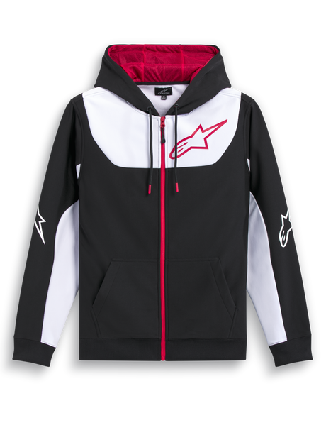 Alpinestars Session v3 Fleece Hoodie Zwart, wit en rood, productfoto 6