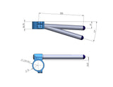 Clip-Ons Handlebars 55mm Type Verstelbaar Zwart Geanodiseerd