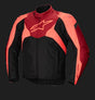 Alpinestars T-Jaws v4 Waterproof Motorjas Zwart, rood en fluorood, productfoto 1