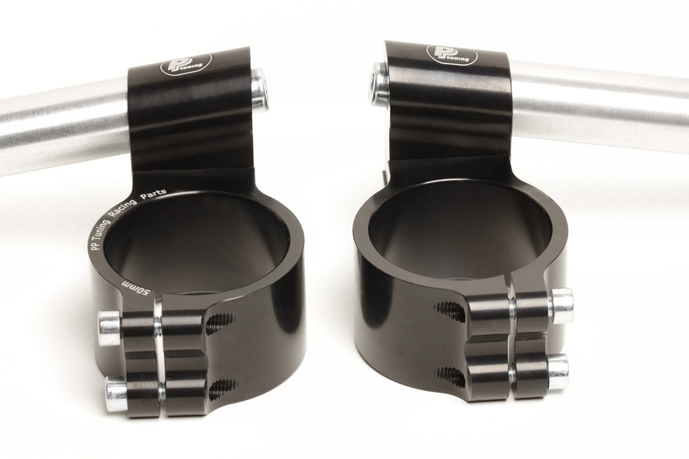 Clip-Ons Handlebars 51mm Type Verhoogd 28mm Zwart Geanodiseerd