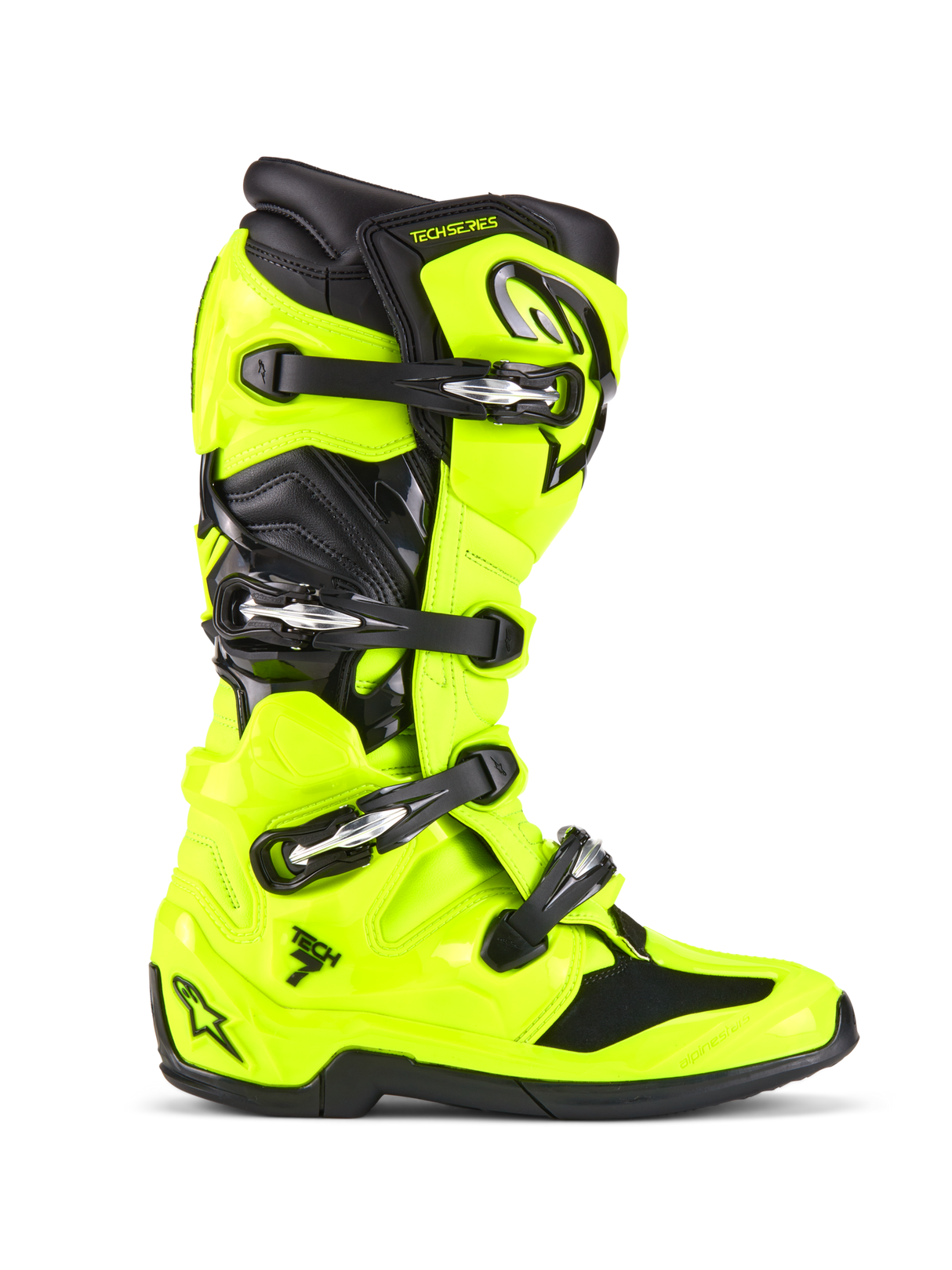 Crosslaarzen Tech 7 Fluo geel / Zwart 2025