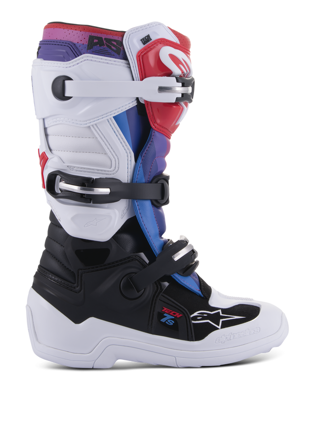 Alpinestars Tech 7s Junior Crosslaarzen Wit en zwart, productfoto 1